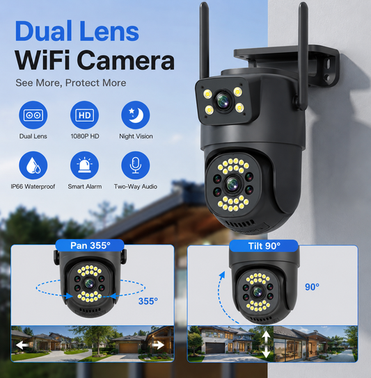 Dual Lens 2018 Model Camera | Dual Lens Outdoor Waterproof Camera