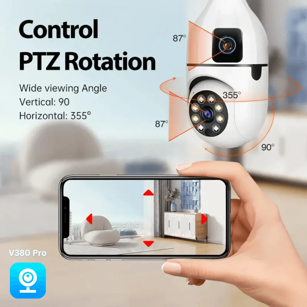 E 27 Dual Lens Bulb Camera