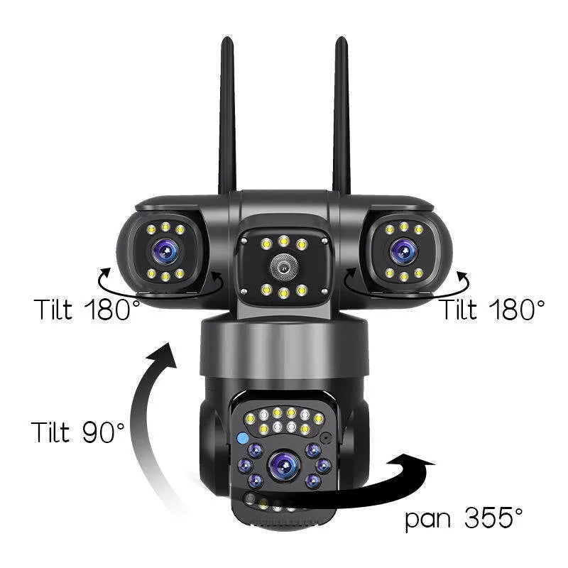 V380 PRO Three Lens WiFi IP Camera |  2MP+2MP+2MP Outdoor Waterproof