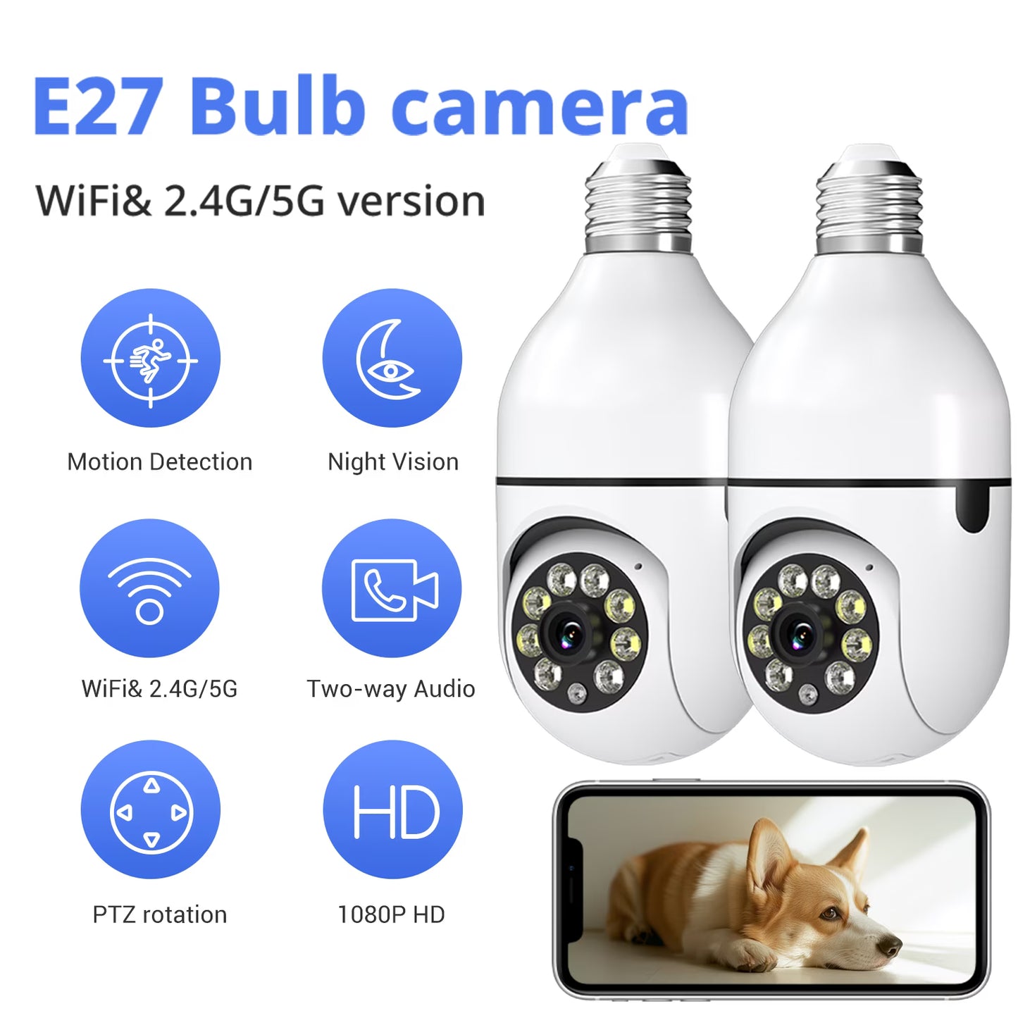 E27 Camera | Wifi Single Lens Camera