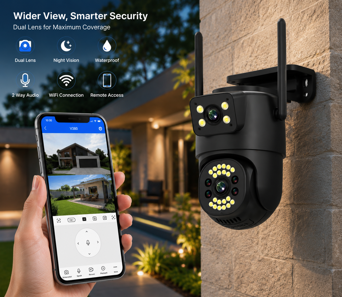 Dual Lens 2018 Model Camera | Dual Lens Outdoor Waterproof Camera