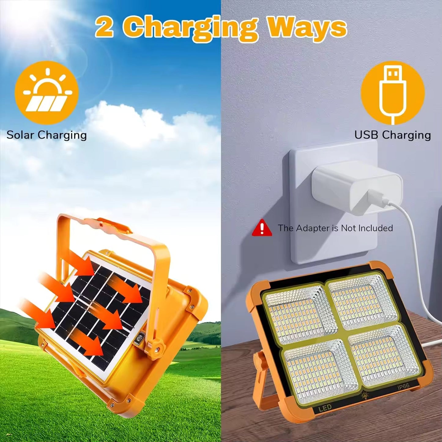 Solar Flood Light 400 Watt | IP 66 - Rechargeable Solar Light